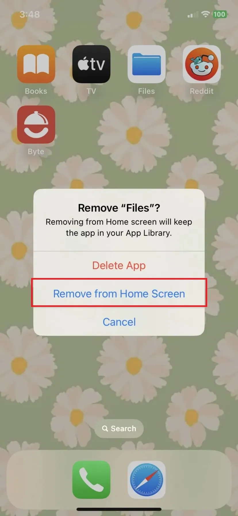 Remove from Home Screen