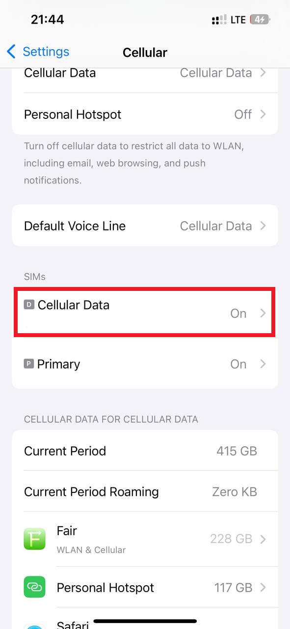 تنظیمات اینترنت 5G 